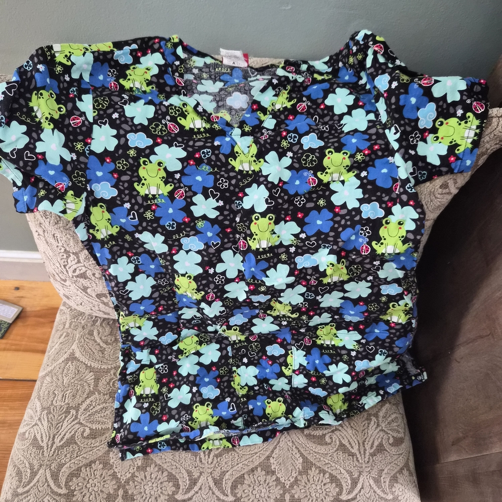 Dickies Kids Frog and Floral Shirt - Black and Green